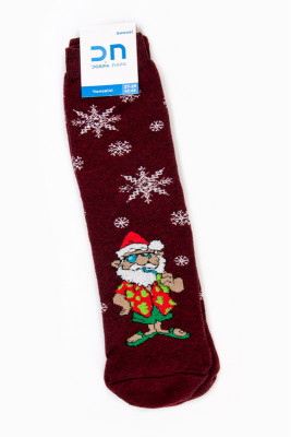 Шкарпетки чоловічі новорічні махрові 